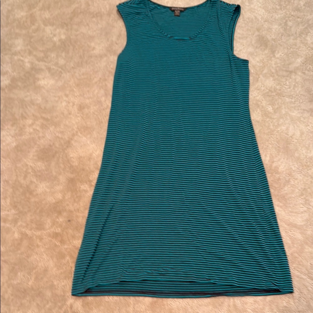 Tommy Bahama Green/Teal and Brown Striped Dress